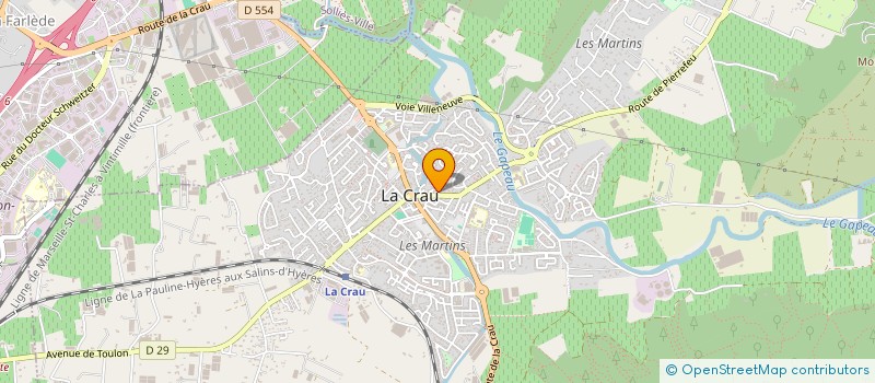 localisation de l'entreprise MADAME JUSTINE CLARET  LA CRAU