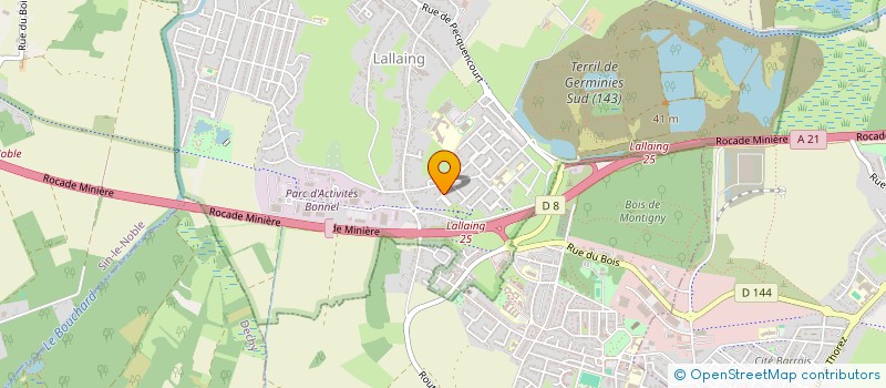 localisation de l'entreprise MADAME JUSTINE CLAUTIER  LALLAING