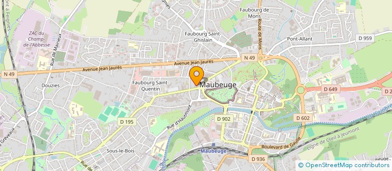 localisation de l'entreprise MADAME JUSTINE CORBEAUX  MAUBEUGE