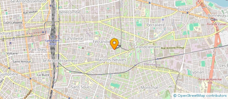 localisation de l'entreprise MADAME JUSTINE CORDUAN  VILLEURBANNE