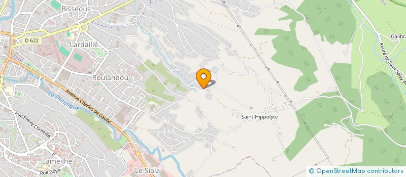 localisation de l'entreprise MADAME JUSTINE CURVALE  LAPEYROUSE-FOSSAT