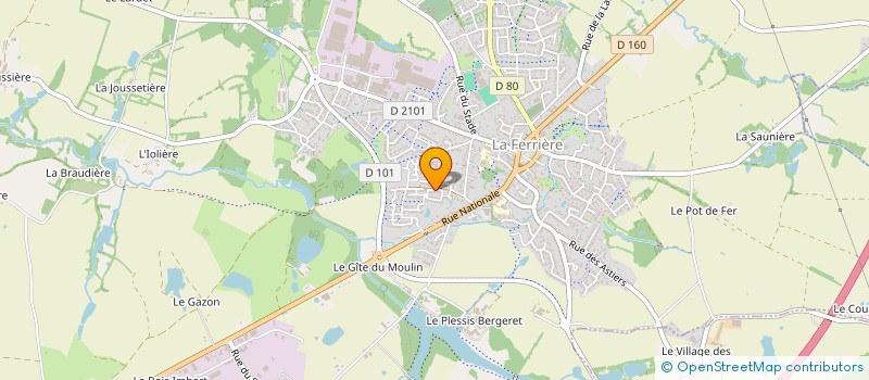 localisation de l'entreprise MADAME JUSTINE DABIN  LA FERRIERE