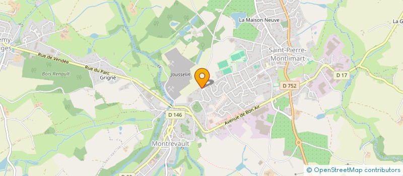 localisation de l'entreprise MADAME JUSTINE DAUDIGEOS à MONTREVAULT-SUR-EVRE