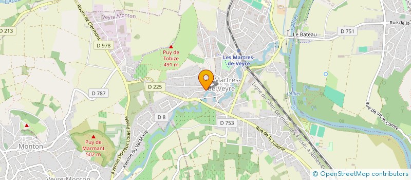 localisation de l'entreprise MADAME JUSTINE DE OLIVEIRA FERREIRA  LES MARTRES-DE-VEYRE