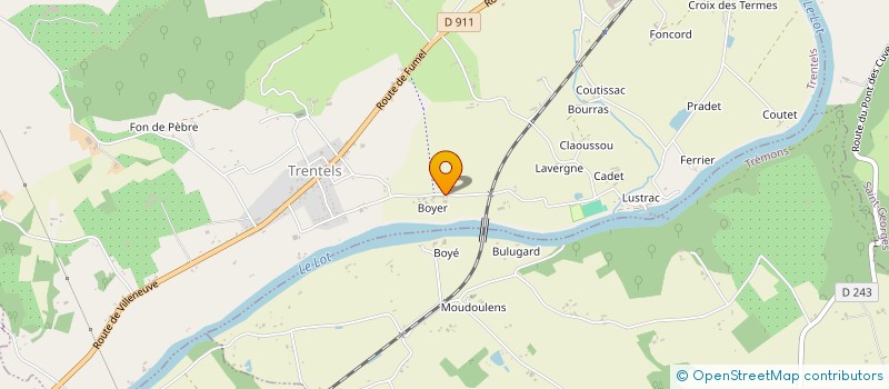 localisation de l'entreprise MADAME JUSTINE DECAUX  TRENTELS