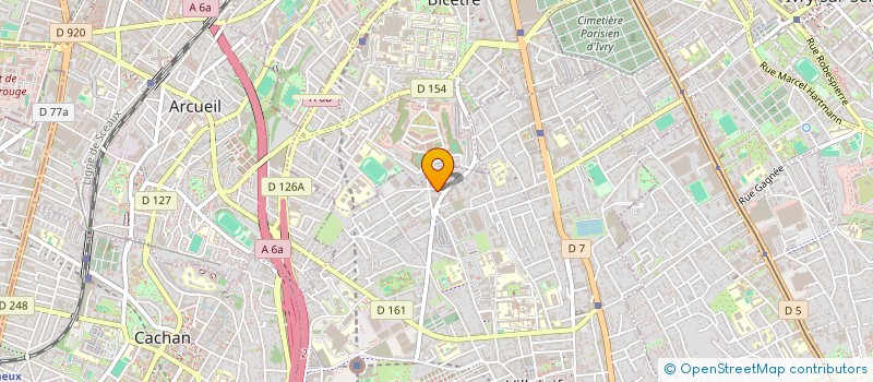 localisation de l'entreprise MADAME JUSTINE DECHAMBRE  VILLEJUIF