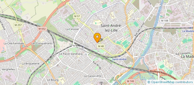 localisation de l'entreprise MADAME JUSTINE DECROCK  SAINT-ANDRE-LEZ-LILLE