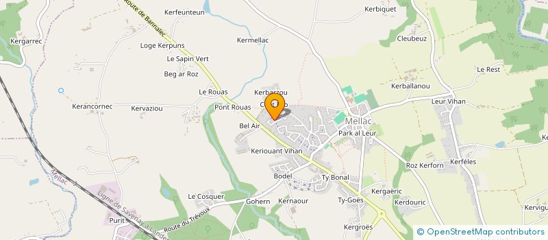 localisation de l'entreprise MADAME JUSTINE DELBAERE  MELLAC