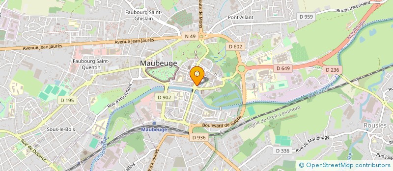 localisation de l'entreprise MADAME JUSTINE DELCAMBRE à MAUBEUGE
