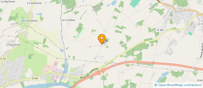 localisation de l'entreprise MADAME JUSTINE DELILLE  ETAGNAC