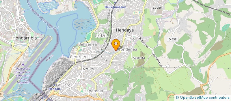 localisation de l'entreprise MADAME JUSTINE DENHEZ  HENDAYE