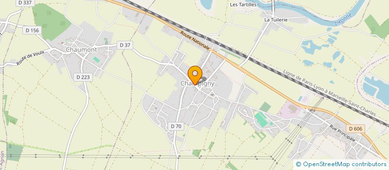 localisation de l'entreprise MADAME JUSTINE DESCAMPS  CHAMPIGNY