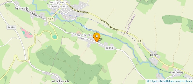 localisation de l'entreprise MADAME JUSTINE DESCOURS  RICARVILLE-DU-VAL