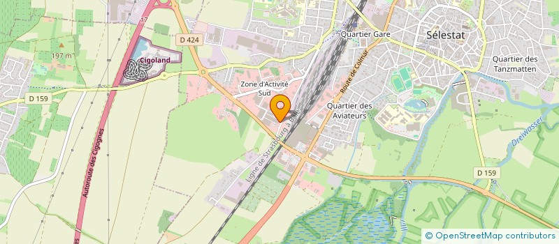 localisation de l'entreprise MADAME JUSTINE DIEFFENBACHER  SELESTAT