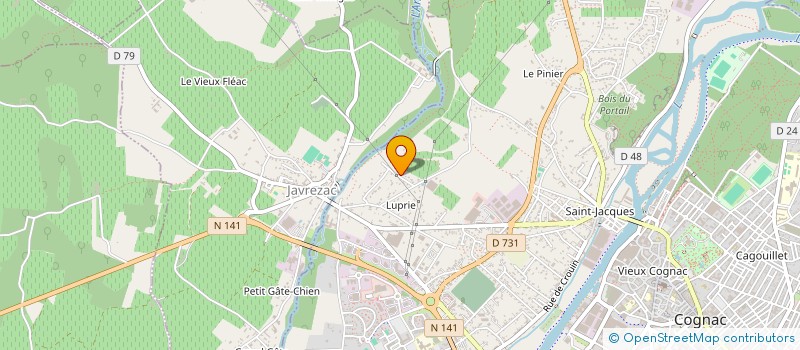 localisation de l'entreprise MADAME JUSTINE DORFIN à COGNAC