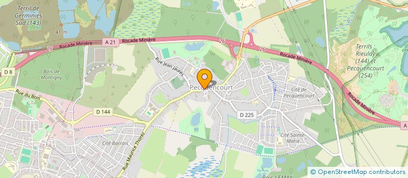 localisation de l'entreprise MADAME JUSTINE DOUILLET  PECQUENCOURT