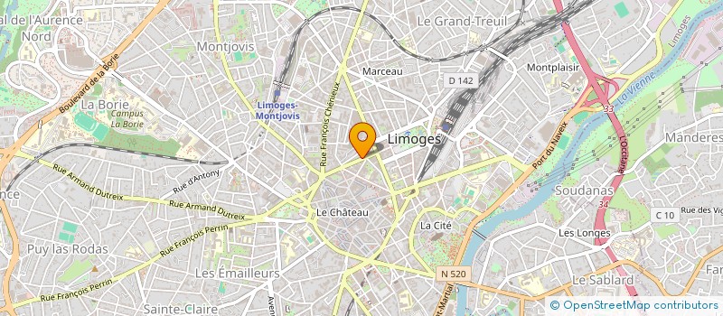 localisation de l'entreprise MADAME JUSTINE DUGAST à LIMOGES