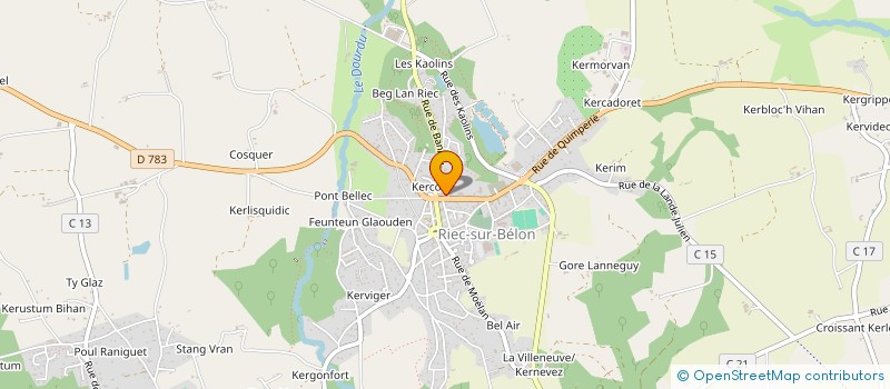 localisation de l'entreprise MADAME JUSTINE DUQUESNOY  RIEC-SUR-BELON