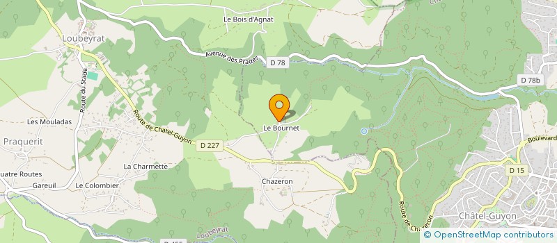 localisation de l'entreprise MADAME JUSTINE DURAND  LOUBEYRAT