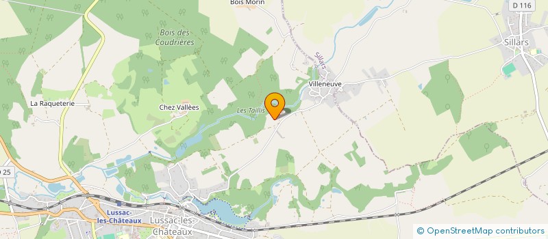 localisation de l'entreprise MADAME JUSTINE DURAND  LUSSAC-LES-CHATEAUX