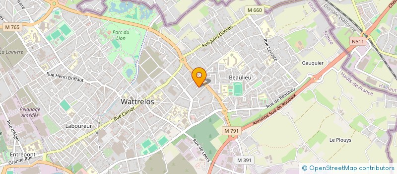 localisation de l'entreprise MADAME JUSTINE FALCO  WATTRELOS