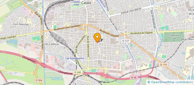 localisation de l'entreprise MADAME JUSTINE FASQUEL  CALAIS