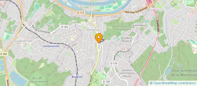 localisation de l'entreprise MADAME JUSTINE FELISAZ  BOUGIVAL