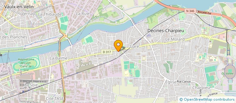 localisation de l'entreprise MADAME JUSTINE FERNANDEZ  DECINES-CHARPIEU