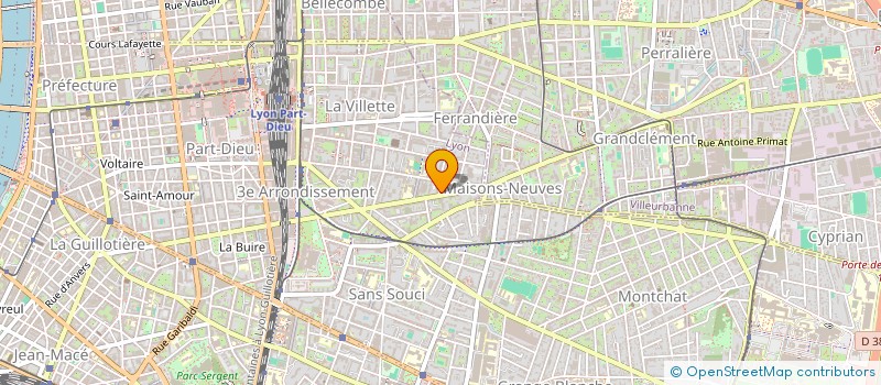 localisation de l'entreprise MADAME JUSTINE FOSSATI  LYON