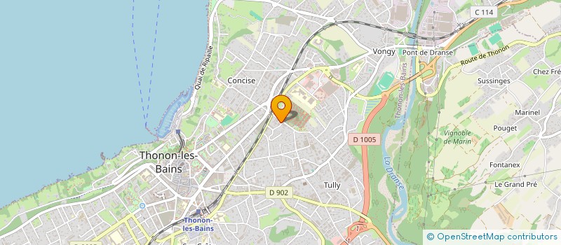 localisation de l'entreprise MADAME JUSTINE GILLOUX  THONON-LES-BAINS