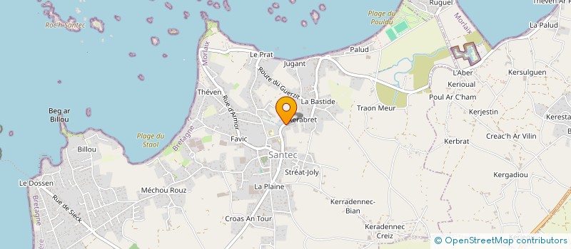 localisation de l'entreprise MADAME JUSTINE HELFRICH  SANTEC