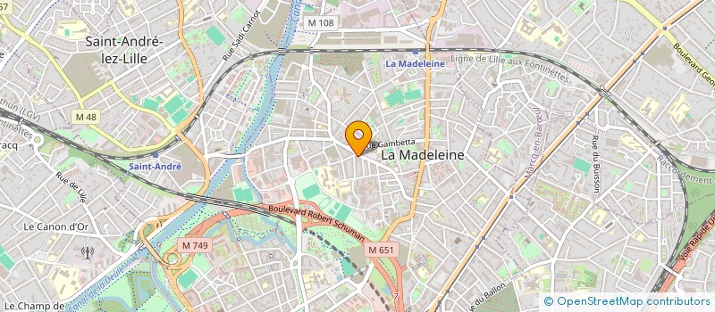 localisation de l'entreprise MADAME JUSTINE HIEULLE à LA MADELEINE