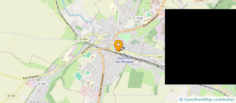 localisation de l'entreprise MADAME JUSTINE HOCHART  SAINT-POL-SUR-TERNOISE