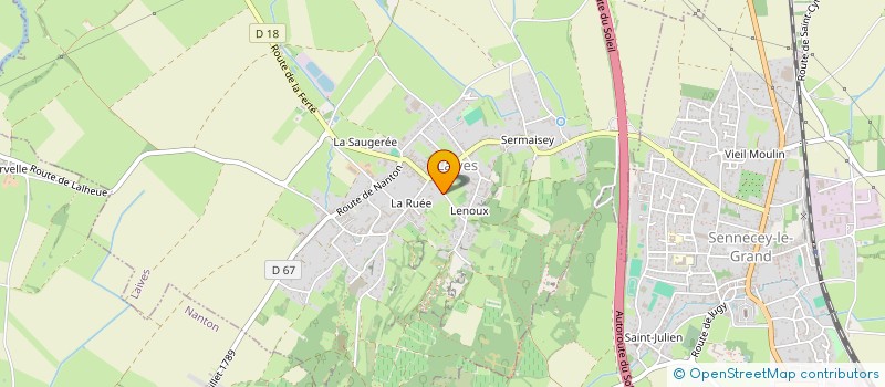 localisation de l'entreprise MADAME JUSTINE JAULET  LAIVES