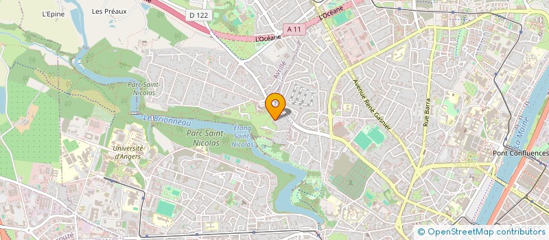 localisation de l'entreprise MADAME JUSTINE LAMARCHE  AVRILLE