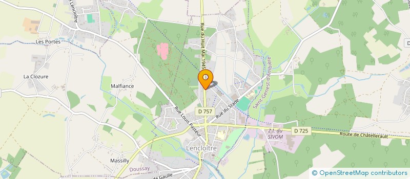 localisation de l'entreprise MADAME JUSTINE LANGLAIS  LENCLOITRE