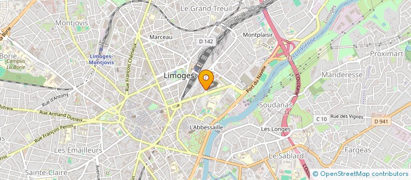 localisation de l'entreprise MADAME JUSTINE LAVOUX à LIMOGES