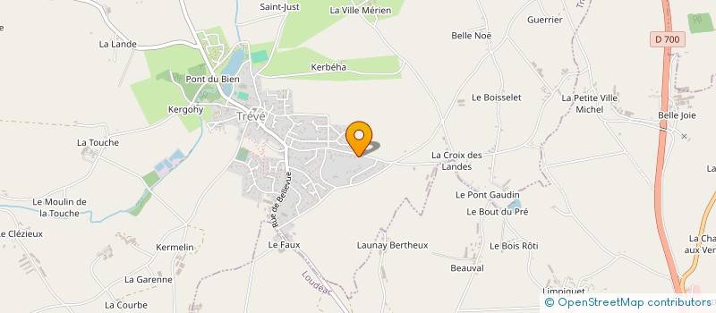 localisation de l'entreprise MADAME JUSTINE LE BRONNEC  LE QUILLIO