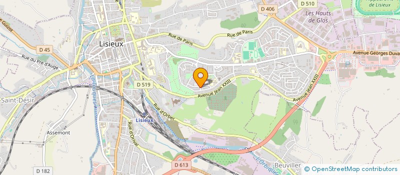 localisation de l'entreprise MADAME JUSTINE LECLERC  LISIEUX