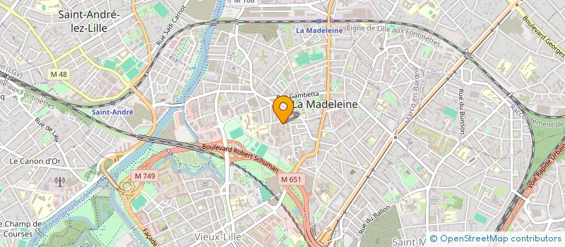 localisation de l'entreprise MADAME JUSTINE LEDOUX à LA MADELEINE