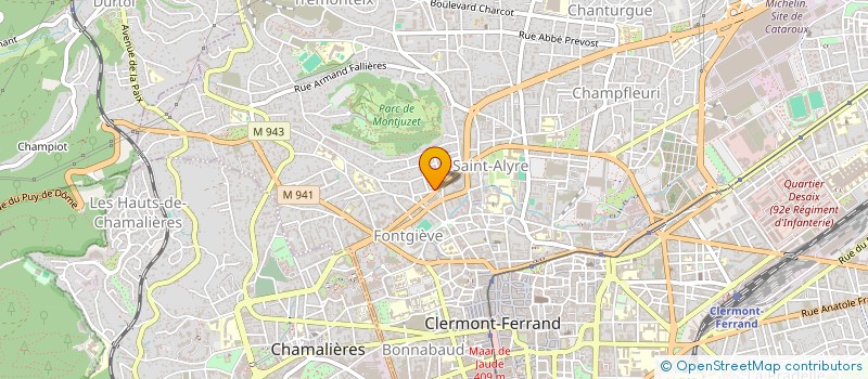 localisation de l'entreprise MADAME JUSTINE LESCROART  CLERMONT-FERRAND