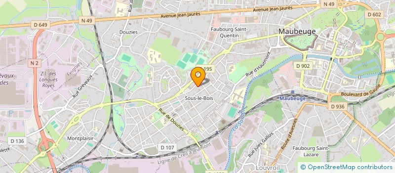 localisation de l'entreprise MADAME JUSTINE LESNE  MAUBEUGE