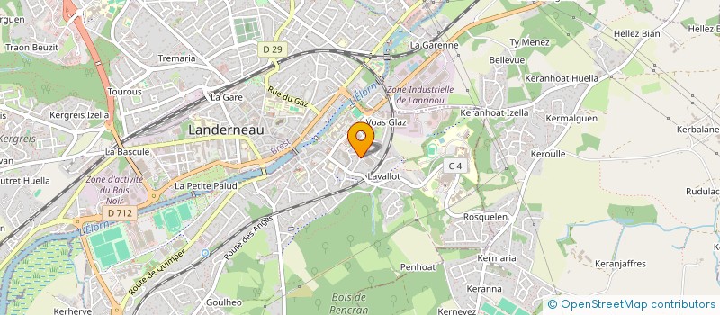 localisation de l'entreprise MADAME JUSTINE LESUEUR  LANDERNEAU