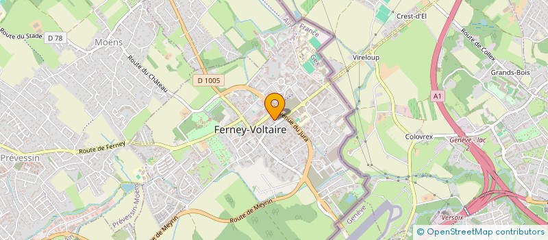 localisation de l'entreprise MADAME JUSTINE LOREAU à FERNEY-VOLTAIRE