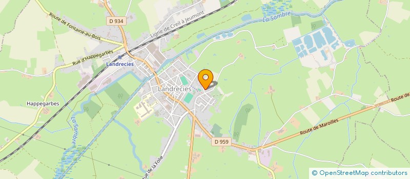 localisation de l'entreprise MADAME JUSTINE MANESSE  LANDRECIES