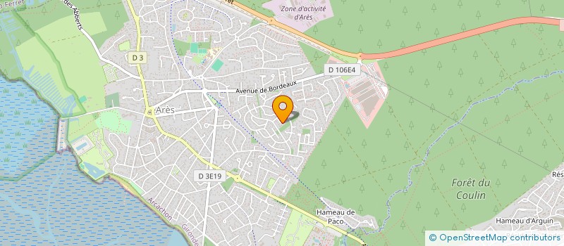 localisation de l'entreprise MADAME JUSTINE MARCAIS  ARES