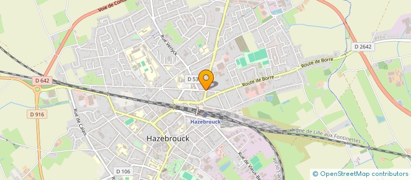 localisation de l'entreprise MADAME JUSTINE MARTINEZ à HAZEBROUCK