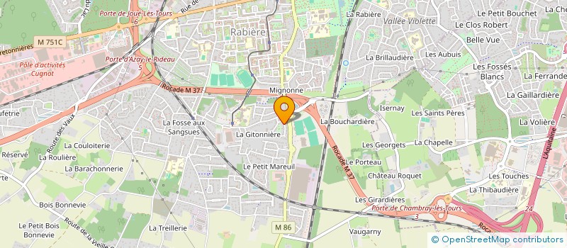 localisation de l'entreprise MADAME JUSTINE MARTZOLFF  JOUE-LES-TOURS