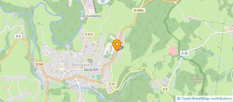 localisation de l'entreprise MADAME JUSTINE MASSELA  BOURGANEUF