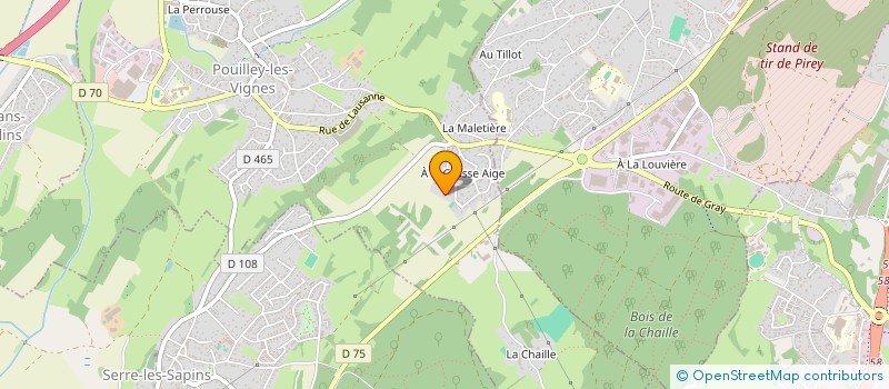 localisation de l'entreprise MADAME JUSTINE MATHIEUX  POUILLEY-LES-VIGNES